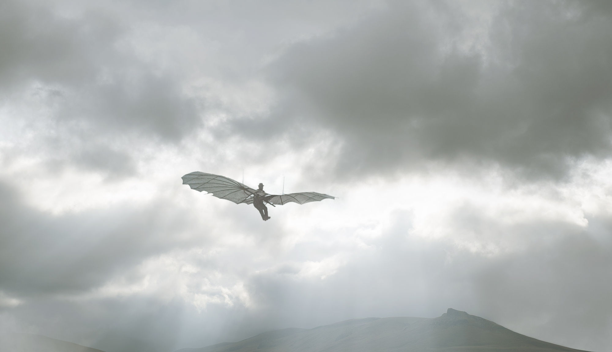 Silvia Camporesi Otto Lilienthal. The Pioneer Of Flight, 2017 Inkjet print on Canson Photorag paper mounted on dibond plexiglass case and iron brackets Cm 43 x 73 ed. 1/5 + 1 a.p.