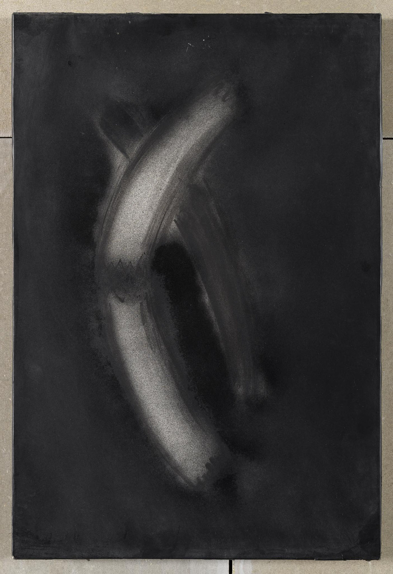 Alfredo Pirri Senza Titolo, 1985 charcoal and spray paint on paper with canvas backing cm 33 x 49