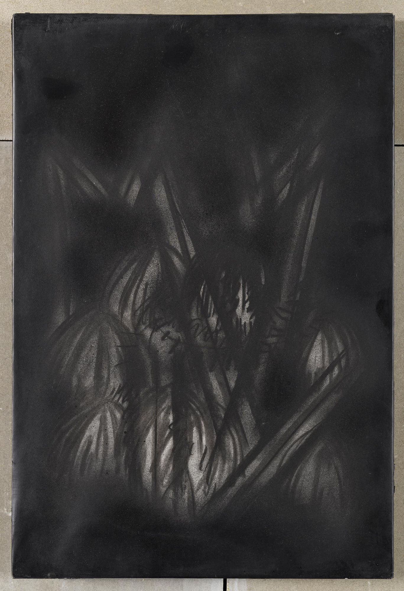 Alfredo Pirri Senza Titolo, 1985 charcoal and spray paint on paper with canvas backing cm 33 x 49