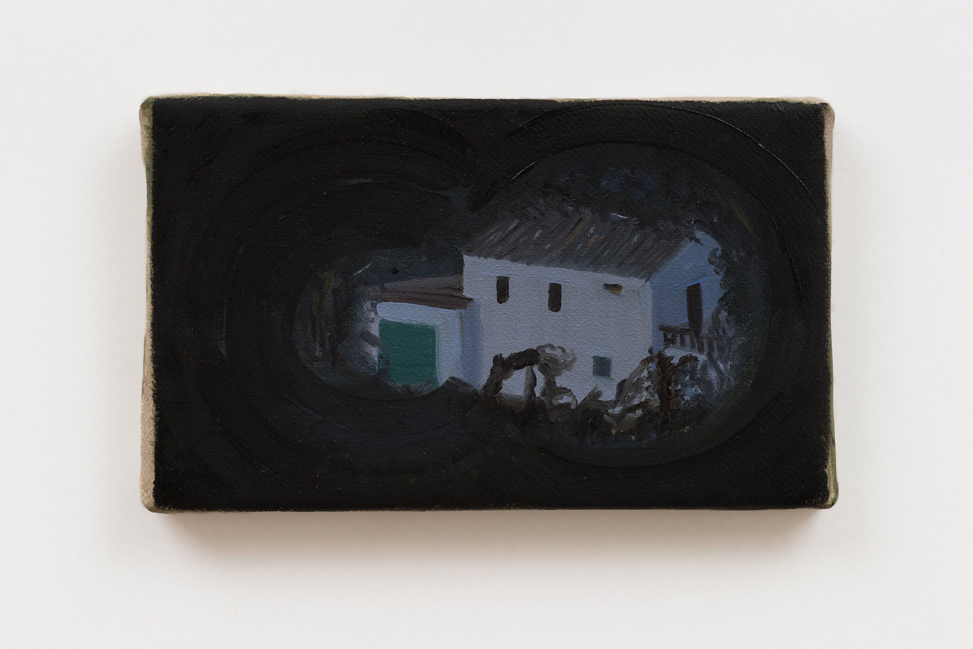 Before they wake up, 2024, oil on linen, cm 14,5 x 25,5. Ph. Sebastiano Luciano