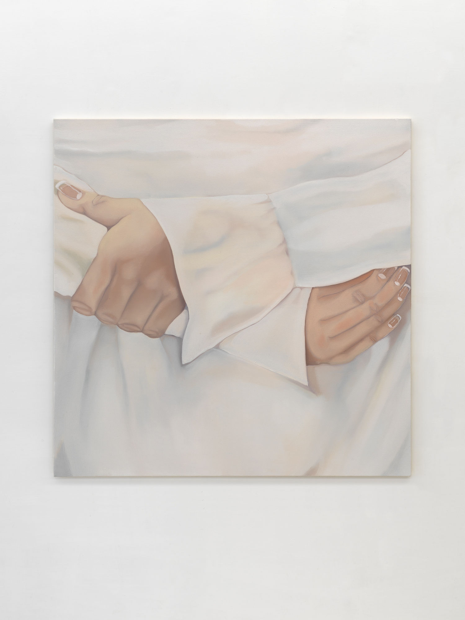 C’era la luna piena, 2024, oil on canvas, cm 100 x 100. Ph. Dario Lasagni