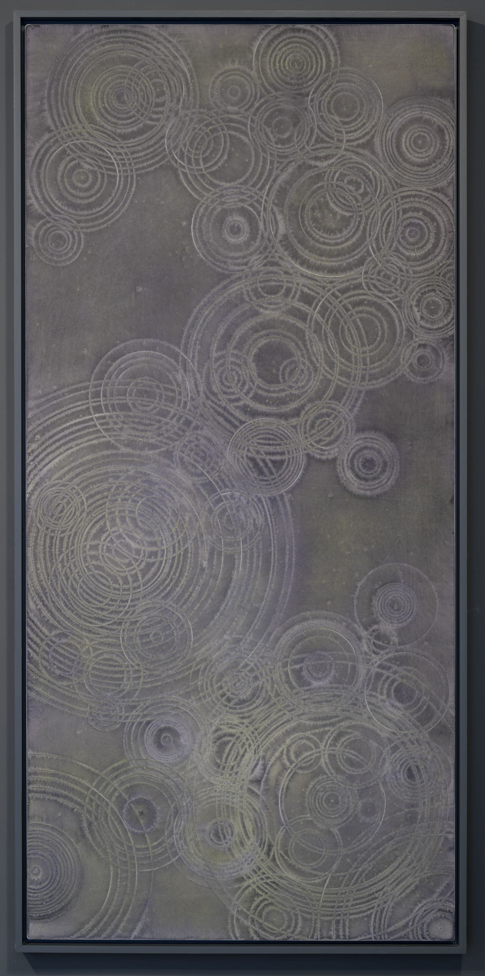 Alfredo Pirri Senza Titolo, 2021-2022 watercolor on Arches paper mounted on dibond, frame in painted Okumè wood cm 244 x 117 x 7