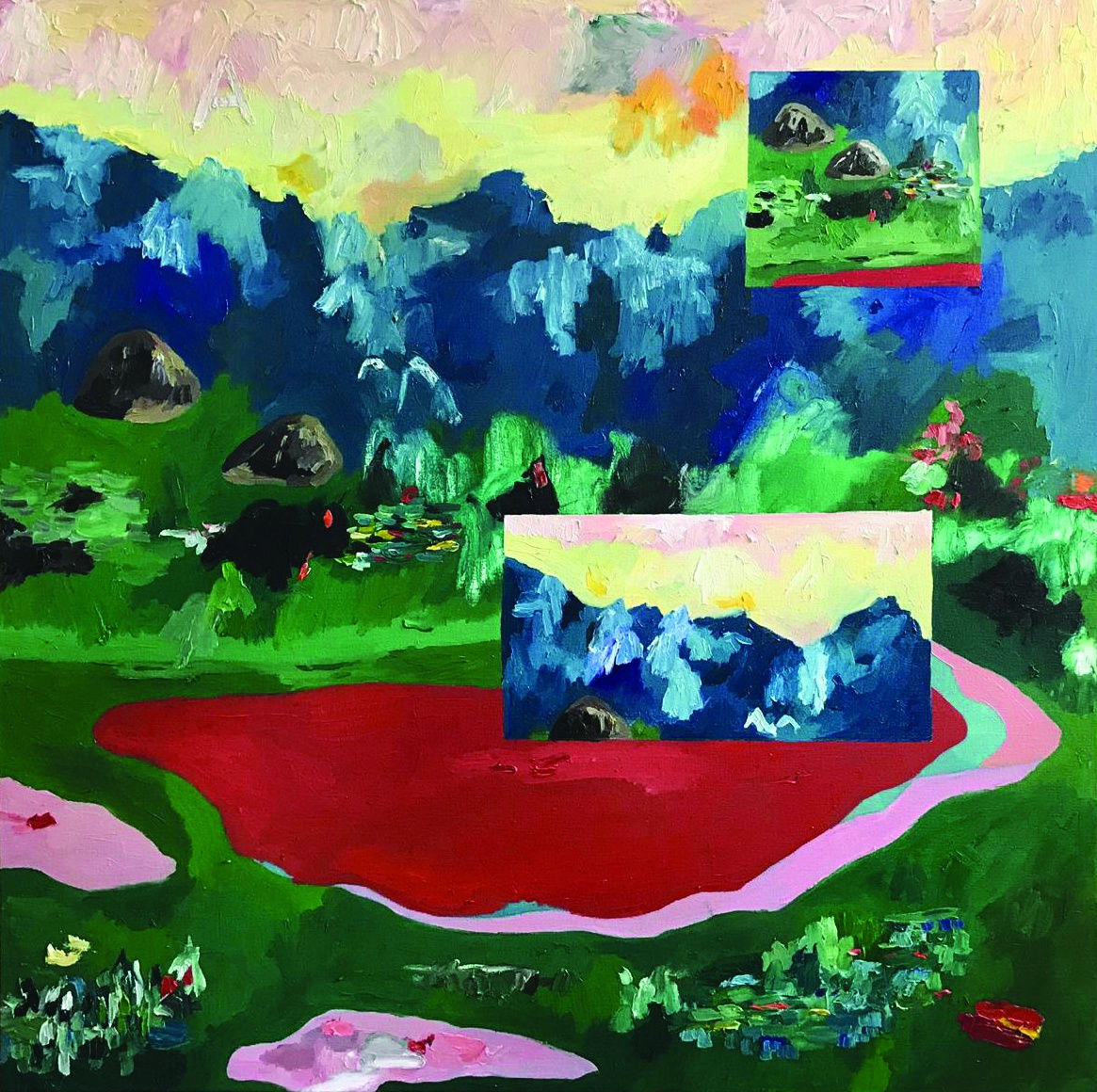 Paloma Mecozzi Melancia (2020) óleo sobre tel 80 x 80 cm