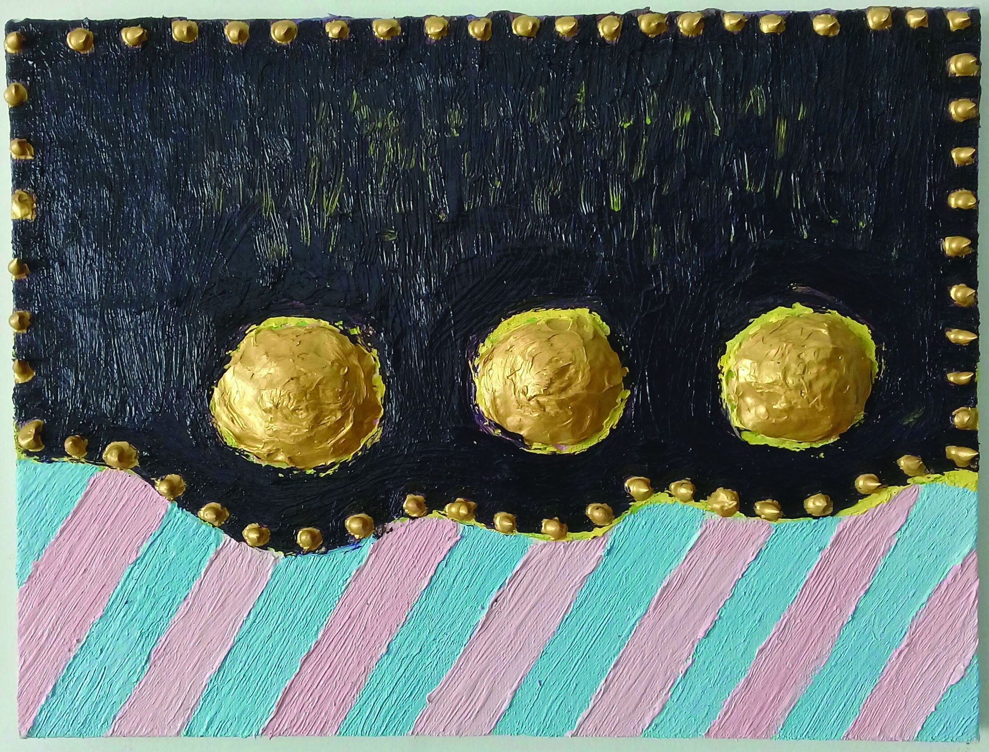 Leonardo Luz Sem Título (2020) acrílica sobre tela 18 x 24 x 3 cm