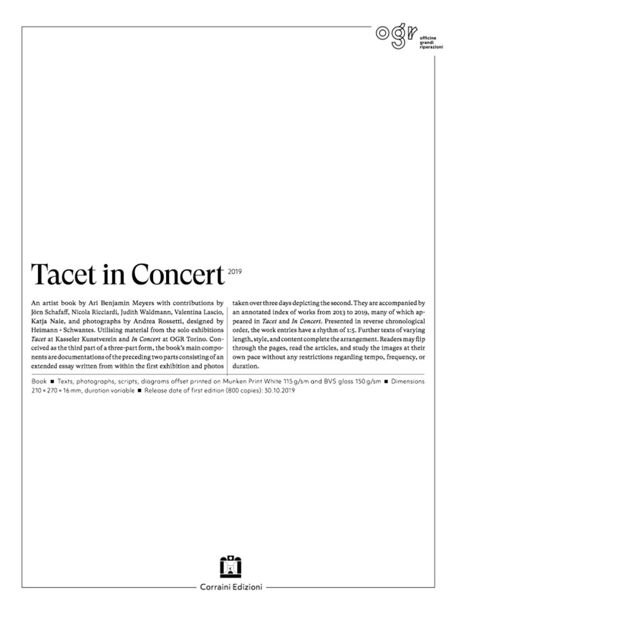 Ari Benjamin Meyers Tacet in Concert