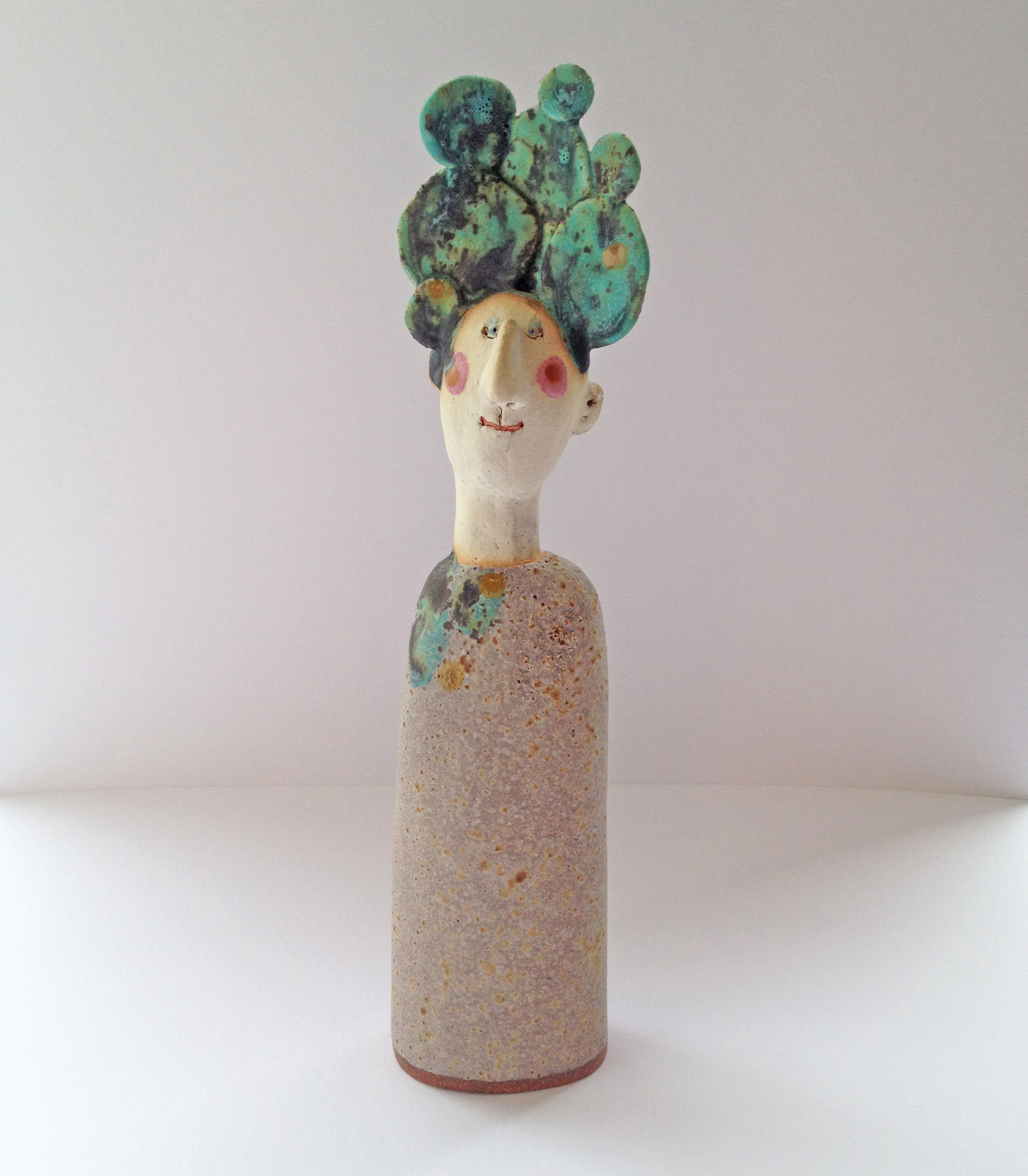 Jane Muir, Treehead - Green and Gold Patch, 2019