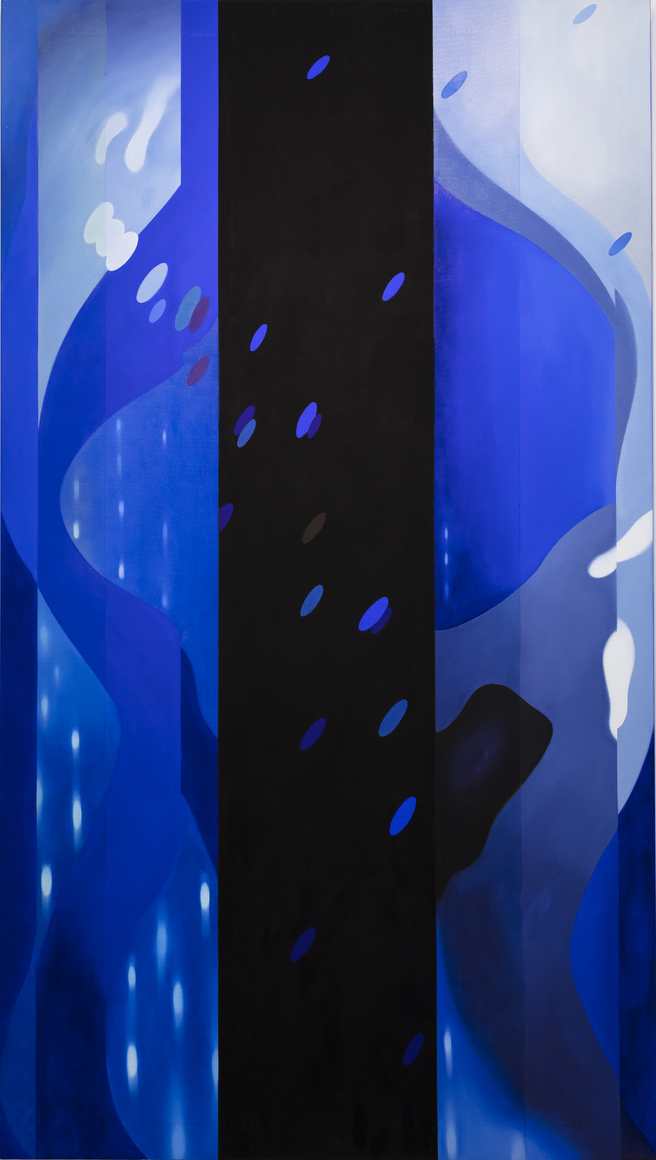 Janet Jones | The Satelites are Searching | Oil and Acrylic/Gouache on canvas | 96 x 54 inches | 2020