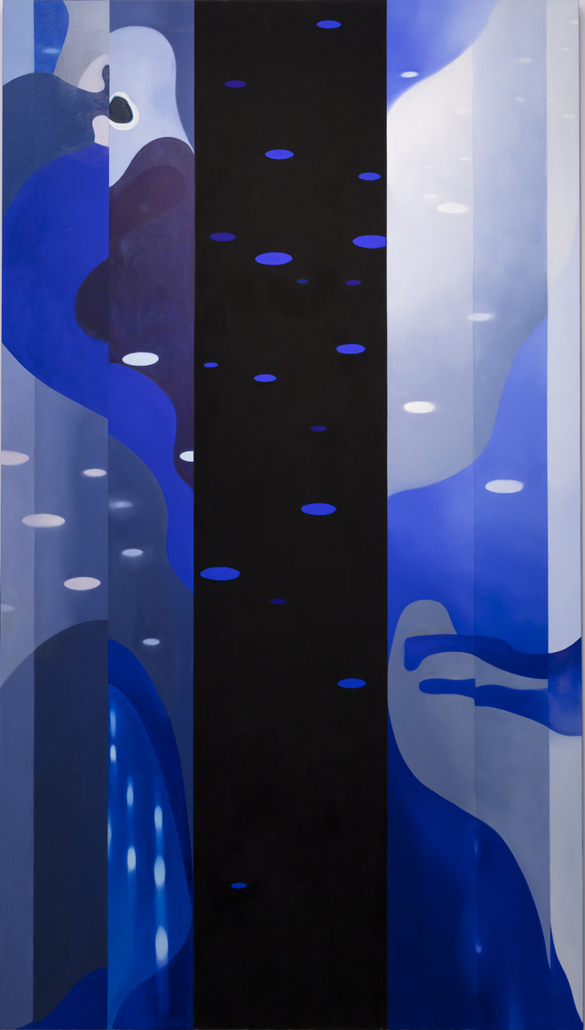 Janet Jones | The Ghosts are Calling&nbsp;|&nbsp;Oil and Acrylic/Gouache on canvas |&nbsp;96 x 54 inches | 2020