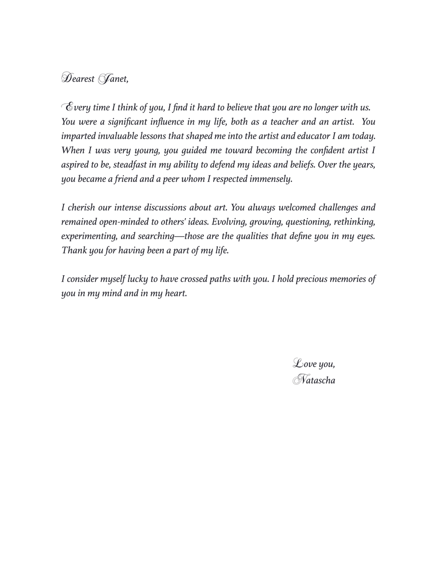 &nbsp;, Ch&egrave;re Janet,