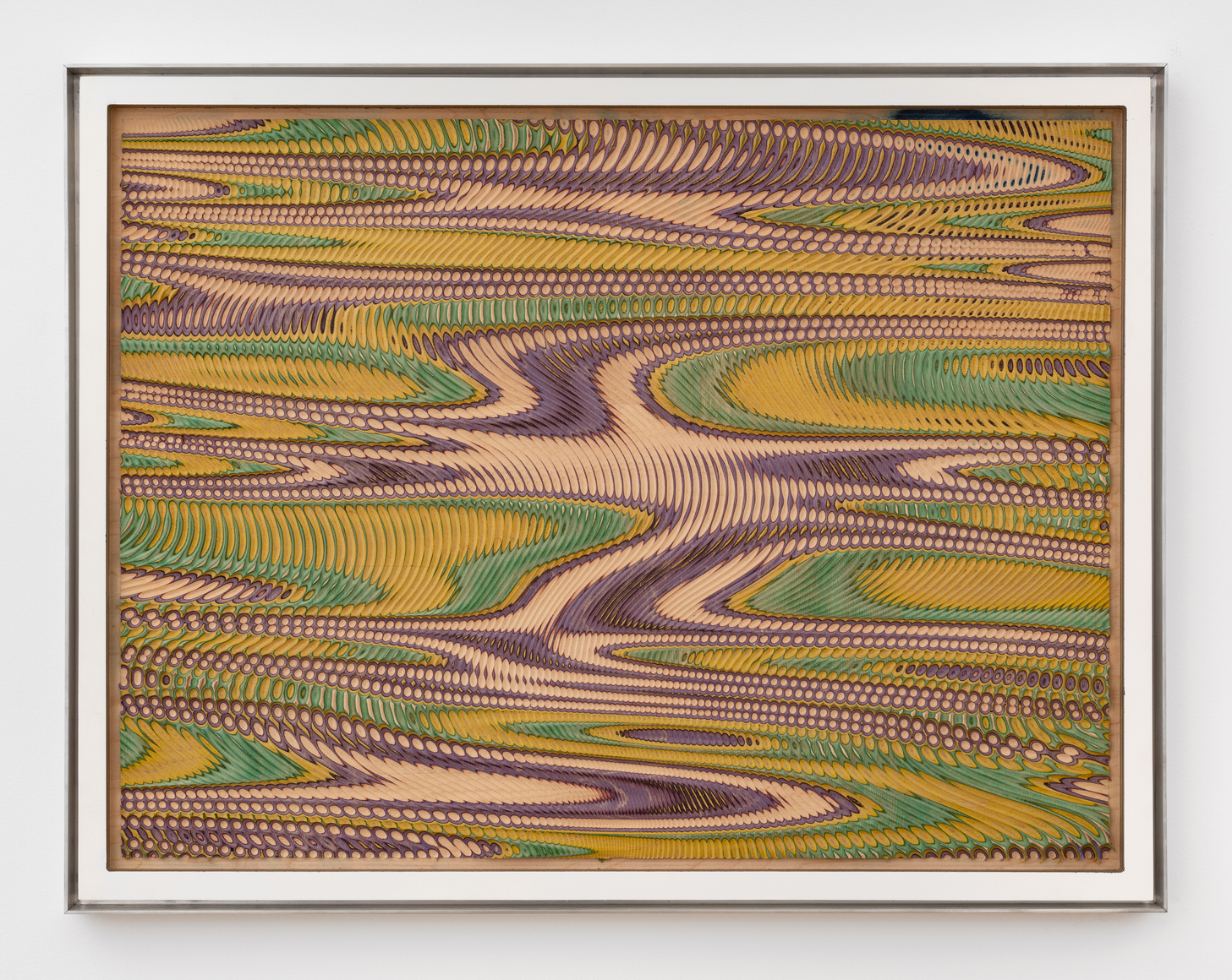 Untitled, August 2021, wood veneer laminate in custom aluminum frame
