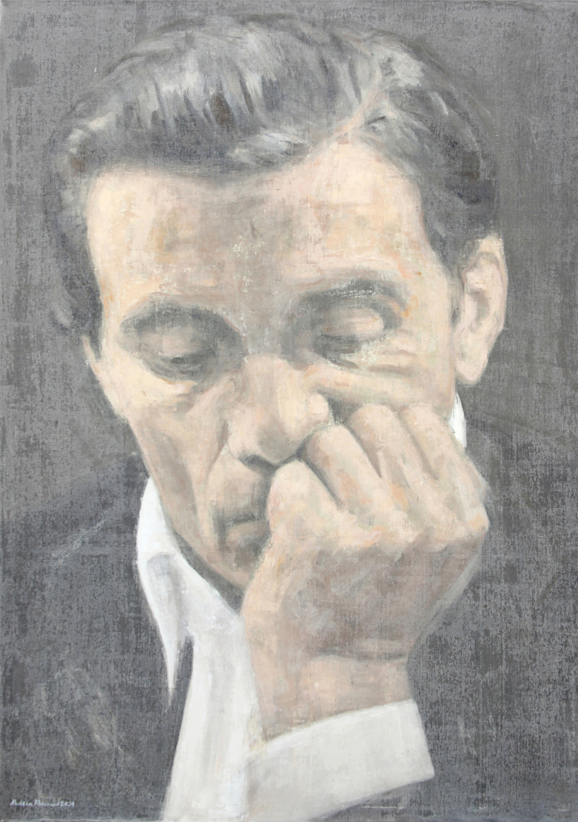 Portrait of Pasolini, Oil on Canvas