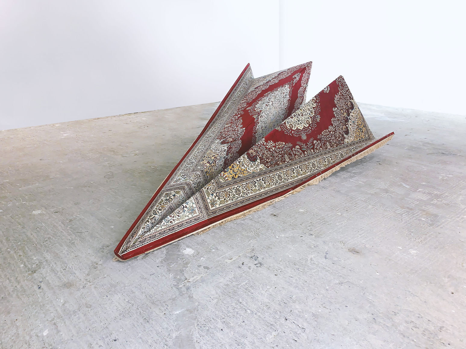 12 PM Class, 2019, Persian Carpet Suspended on Plywood