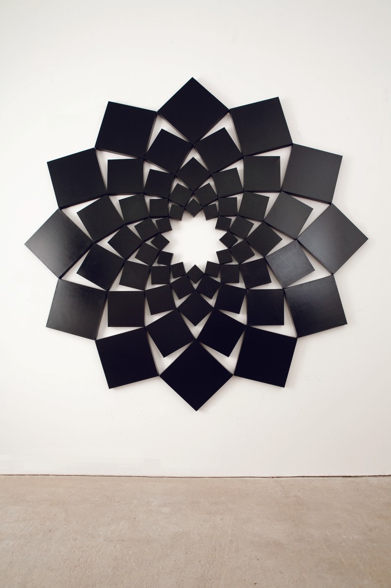 Saida I - Black, 1998, Enamel on Canvases