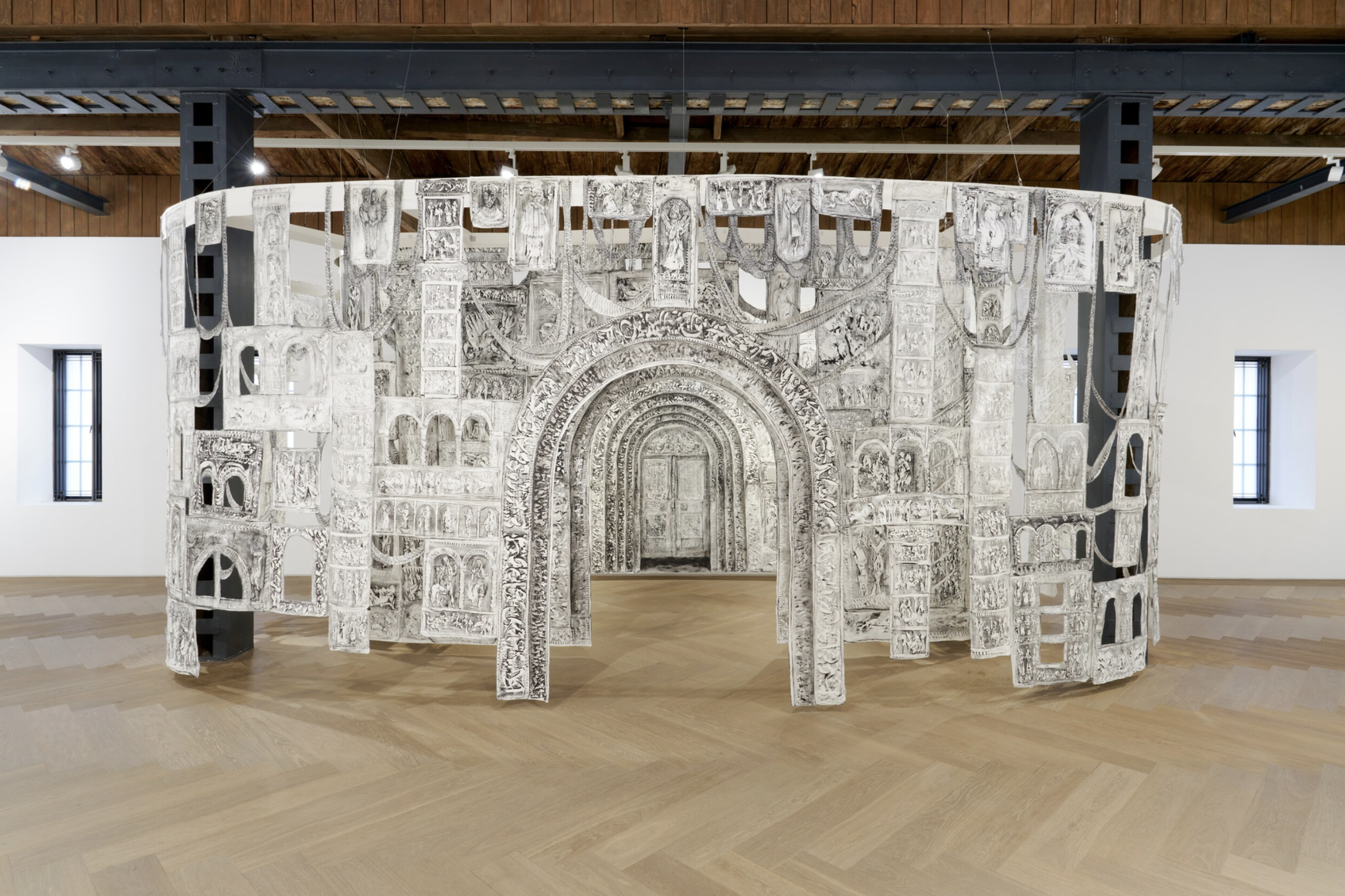 Memory Gates, 2021, Acrylic on cotton, handcut