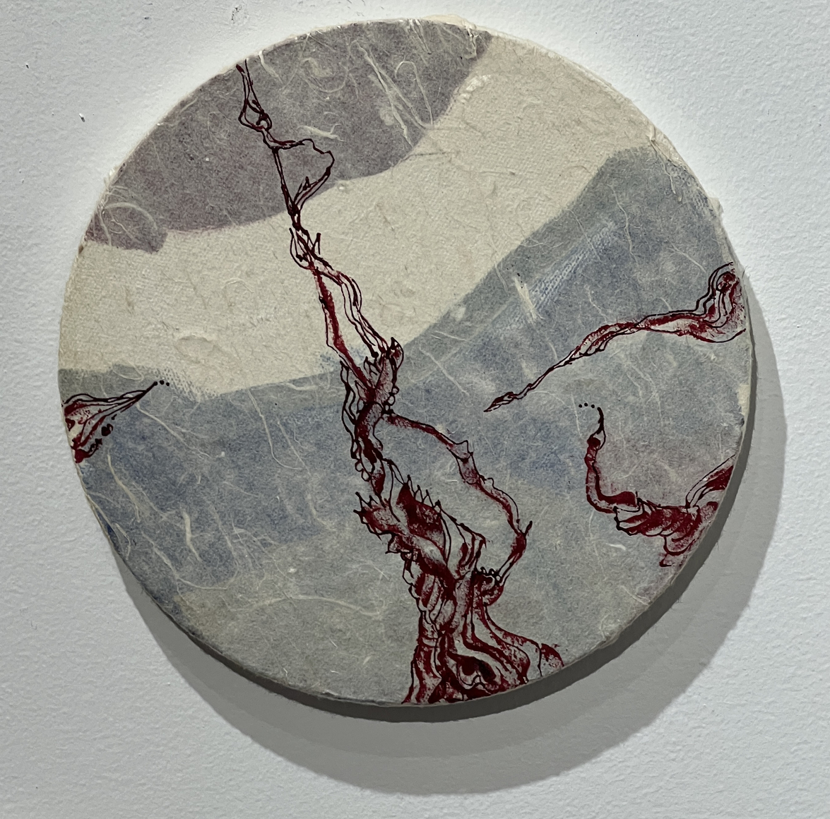 The Circle Series,&nbsp;2015, Rice paper mounted on painted acrylic on canvas