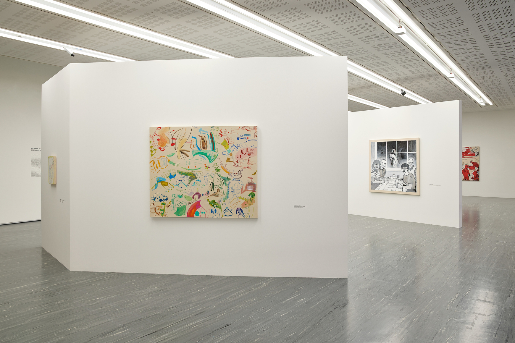 Installation view: Sue Williams, WHAT NOW, Belvedere 21, Vienna, February 20 &ndash; June 7, 2026. Photo: Johannes Stoll / Belvedere, Wien.