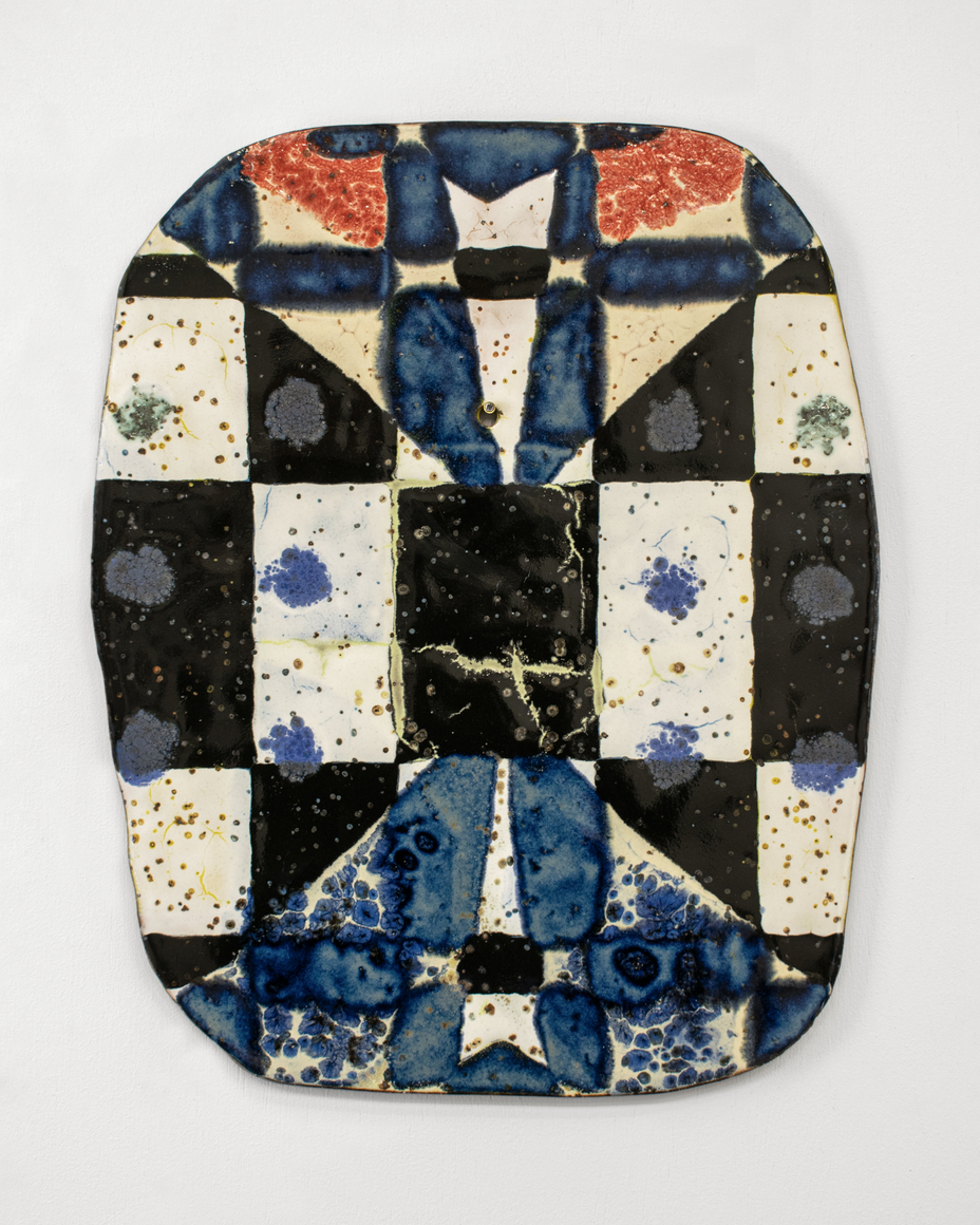 Kevin Uma&ntilde;a, Gaining Light as It Reaches for the Sky, 2025. Glaze on stoneware, 13 x 10 1/2 inches.