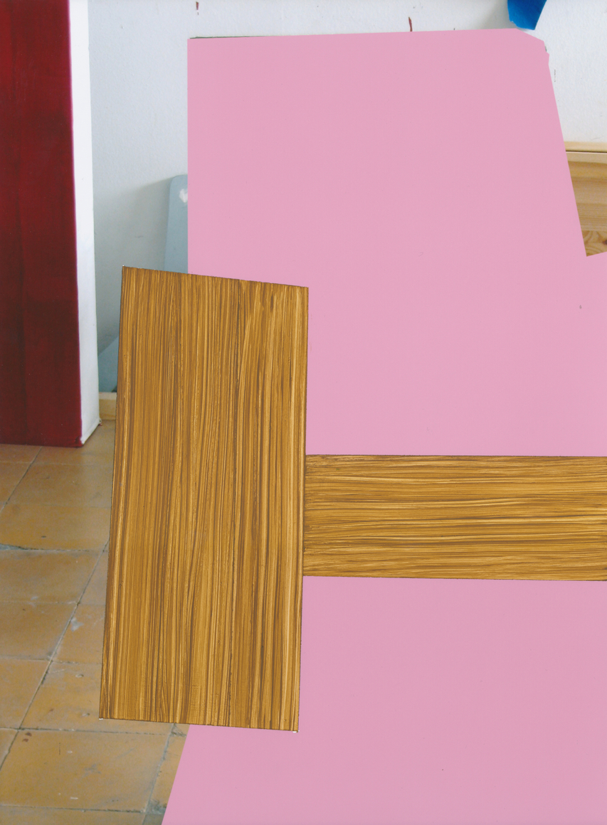 Pello Irazu, Sucubo II, 2015. Acrylic paint on chromogenic print, 12 1/2 x 9 1/2 inches.