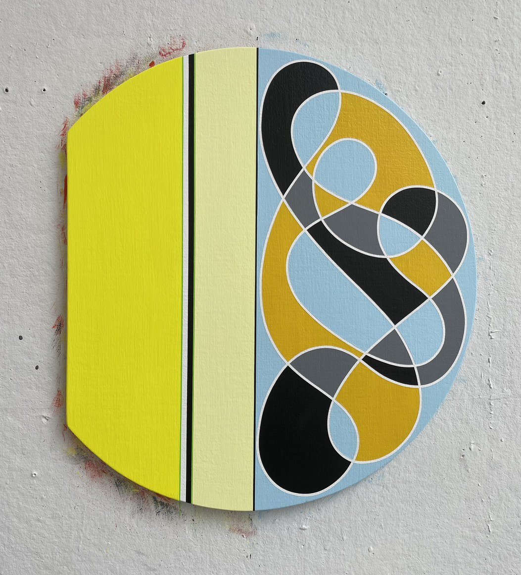 Aaron Parazette EdK #5, 2025 acrylic on linen 22 x 19 1/2 inches