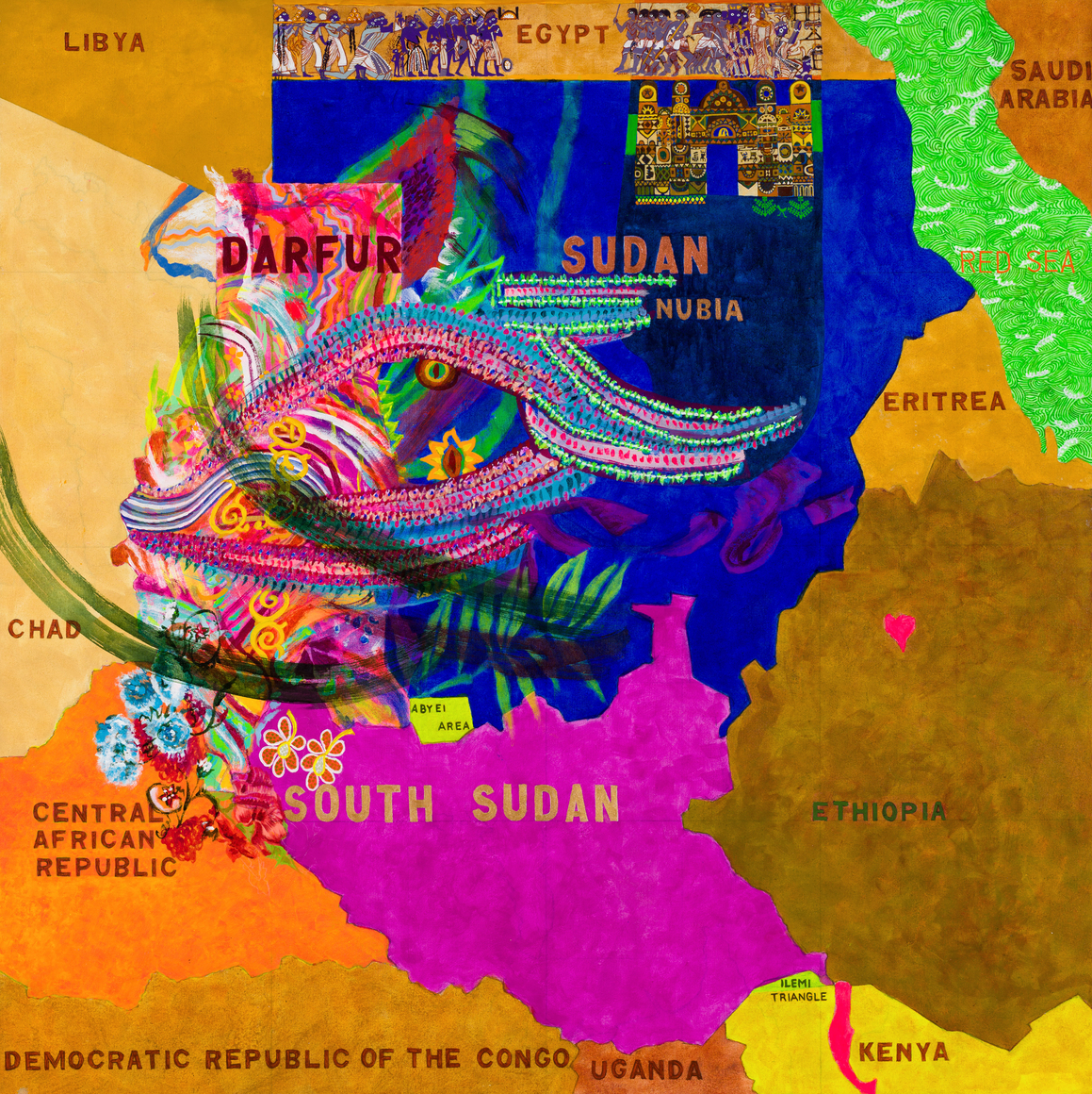 Sudan, 2022-23 Acrylic on canvas 60 x 60 inches