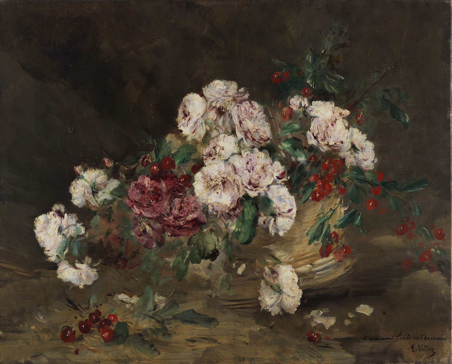 Oil painting of flowers