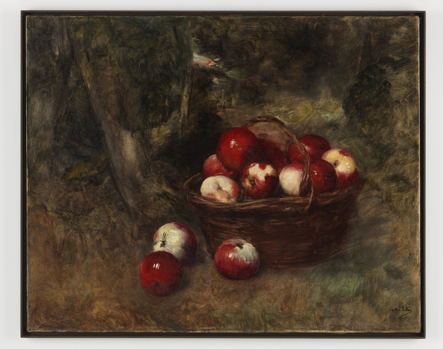 oil painting of apples