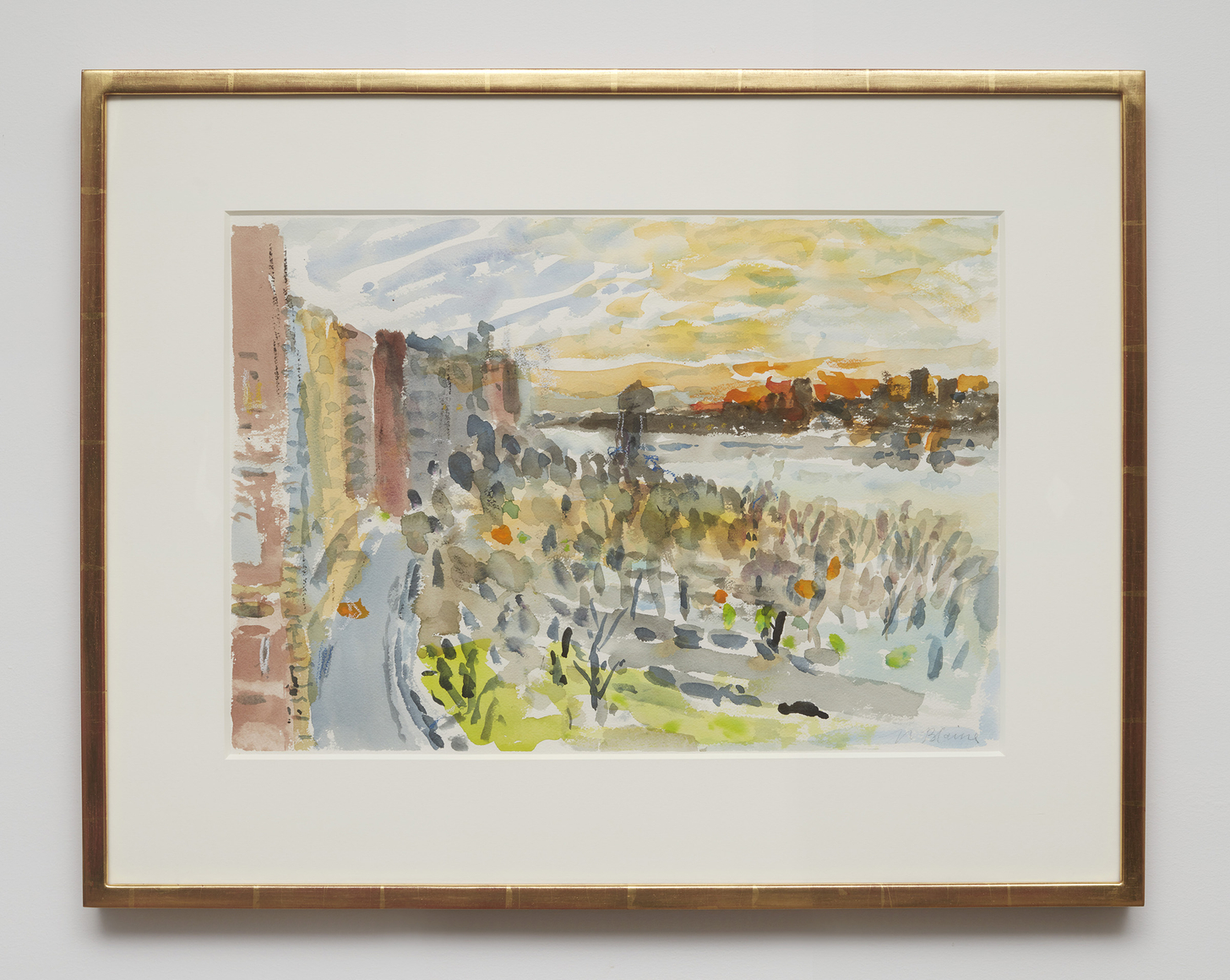 Nell Blaine Winter Sun, Riverside, 1996