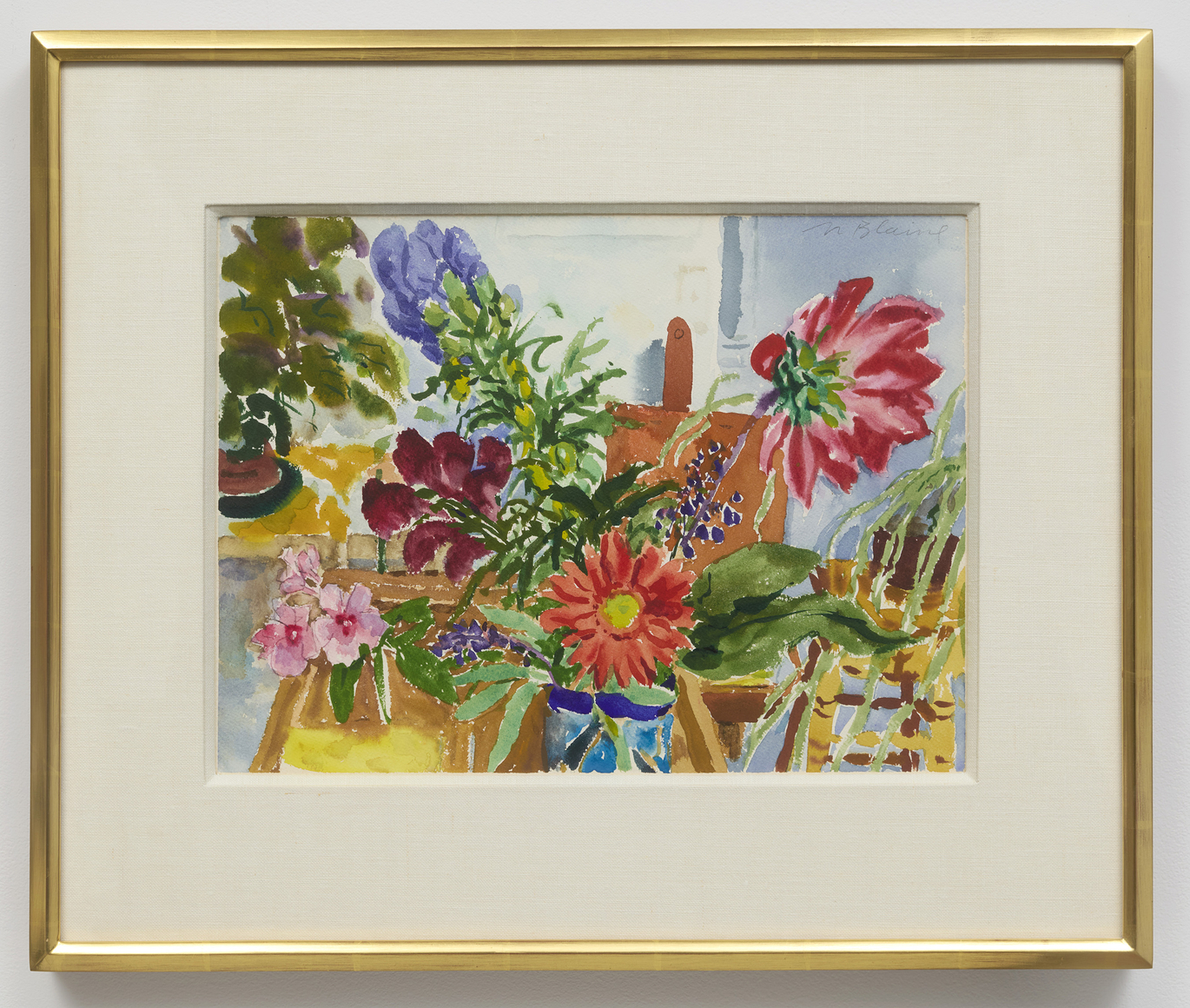 Nell Blaine Flowers in the Studio, 1988