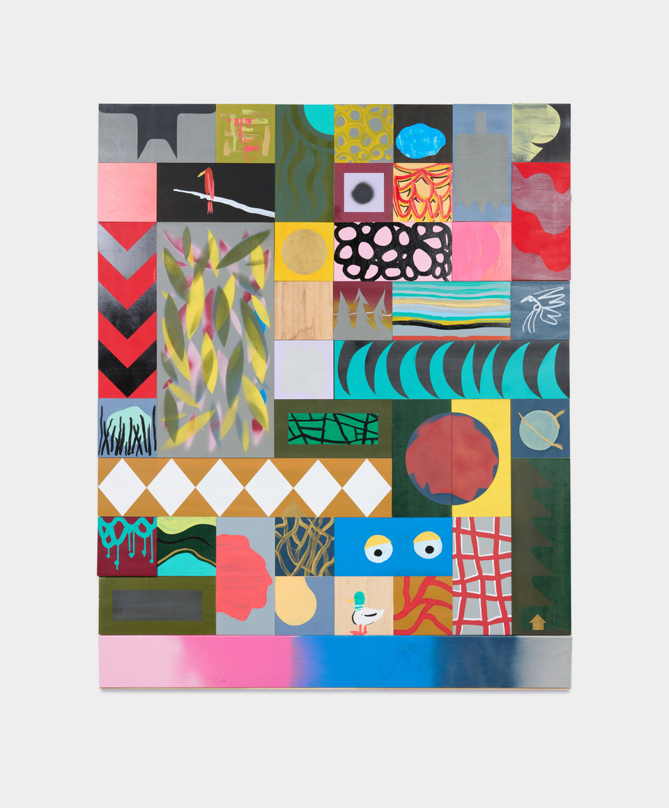 Any Port in a Storm, 2025, mixed media, 60 x 48 inches/152.4 x 122 cm