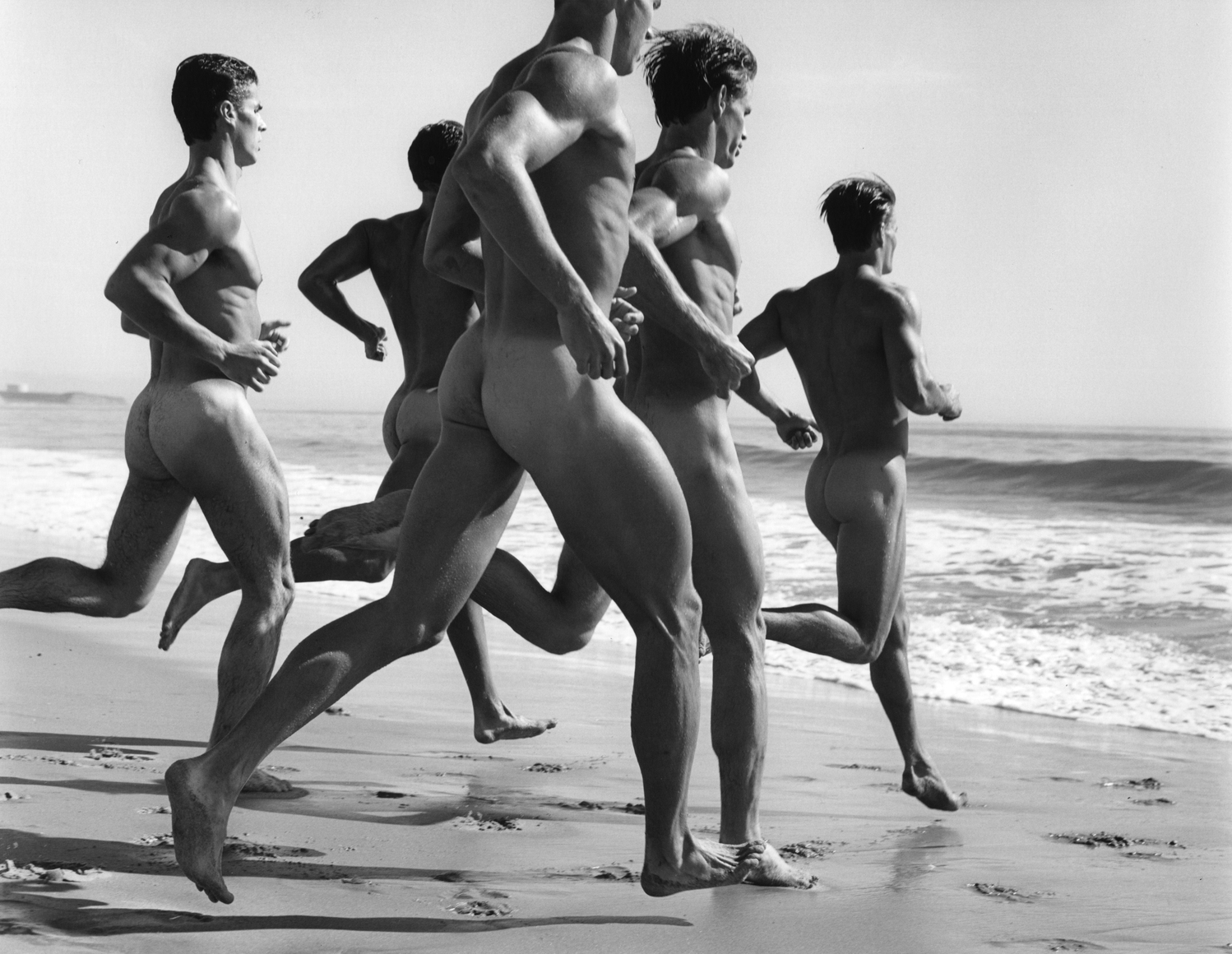 Running at Point Conception Beach, Santa Barbara, California, 1987, Silver Gelatin Photograph, Ed. of 15