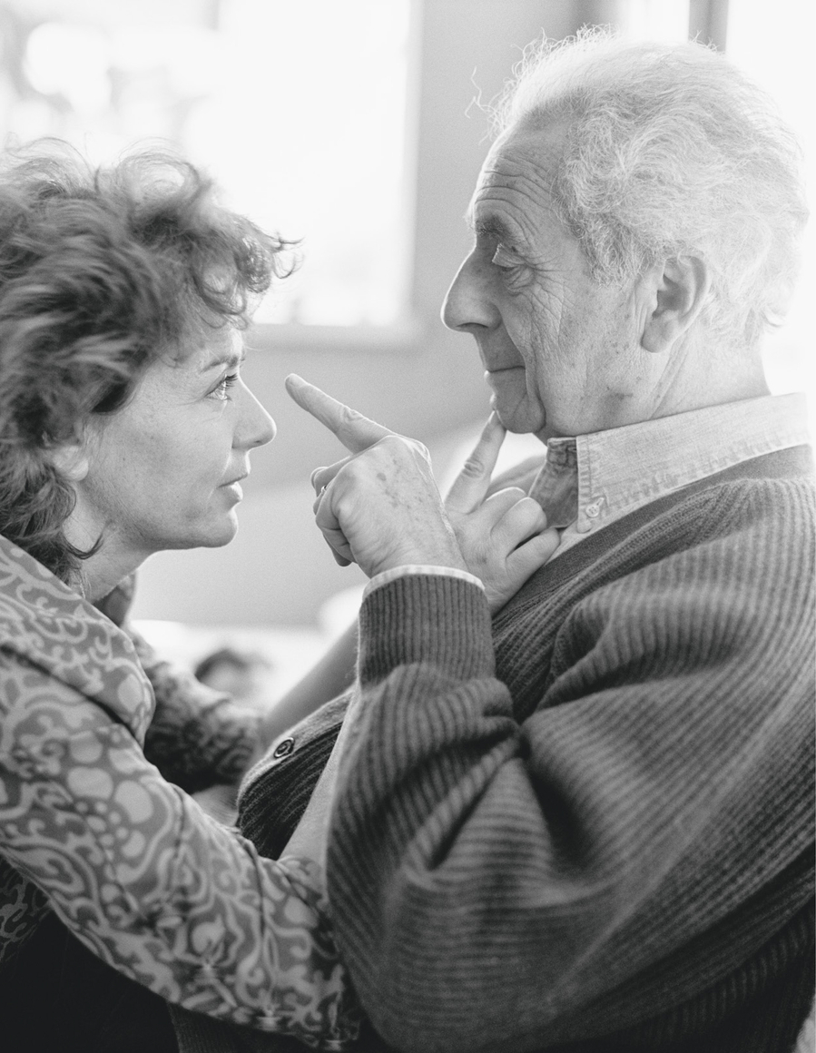 Michelangelo Antonioni and his wife, Enrica Fico, Rome, Italy 1995, Silver Gelatin Photograph