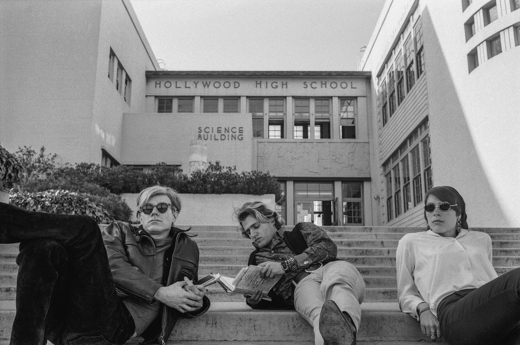Andy Warhol, Gerard Malanga and Mary Woronov, Hollywood High School,&nbsp;1966, Silver Gelatin Photograph, Ed. of 25&nbsp;