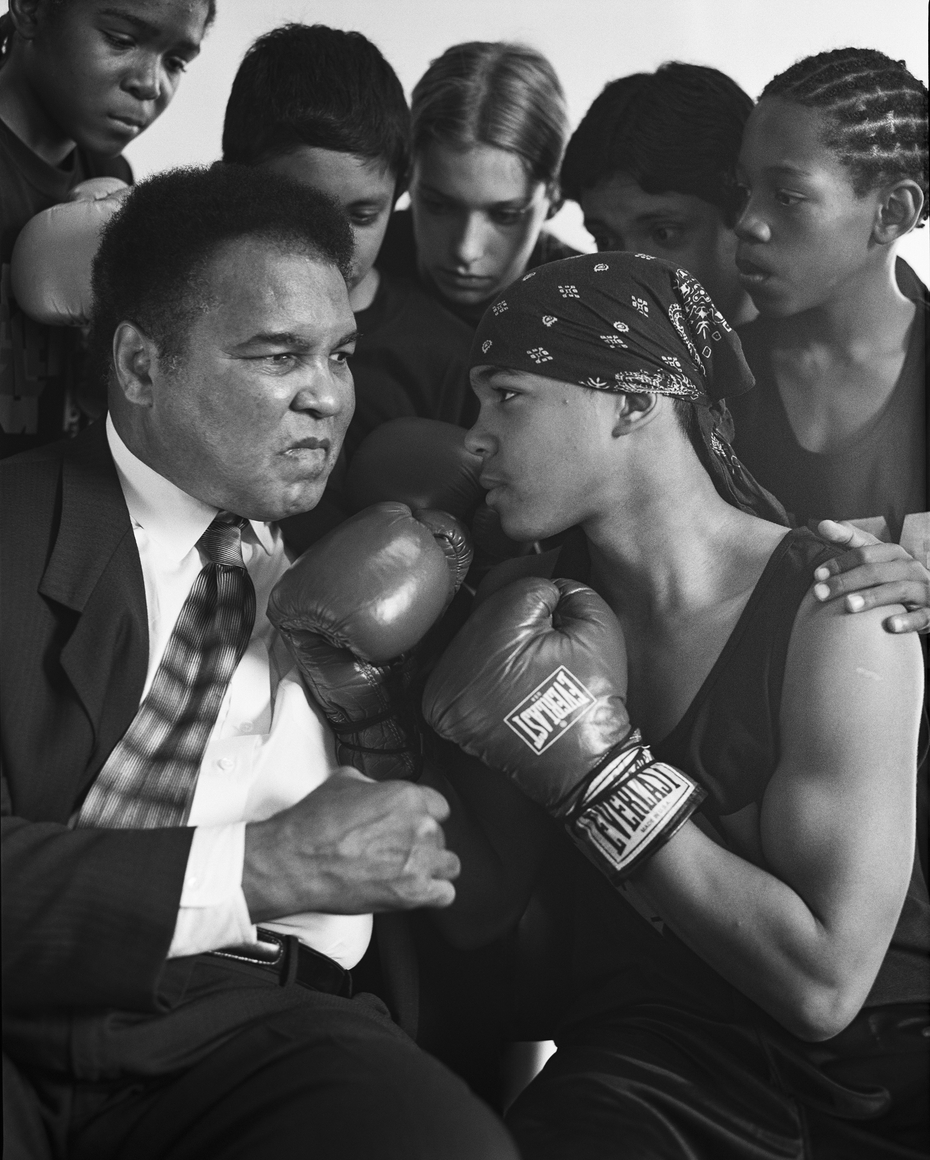 Bruce Weber, Muhammad Ali and sparring partners at Gleason's Gym, Brooklyn, New York, 2001