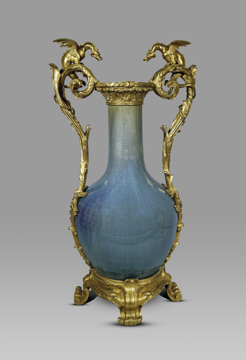 Superb Ormolu Mounted Chinese Flambe Porcelain Vase