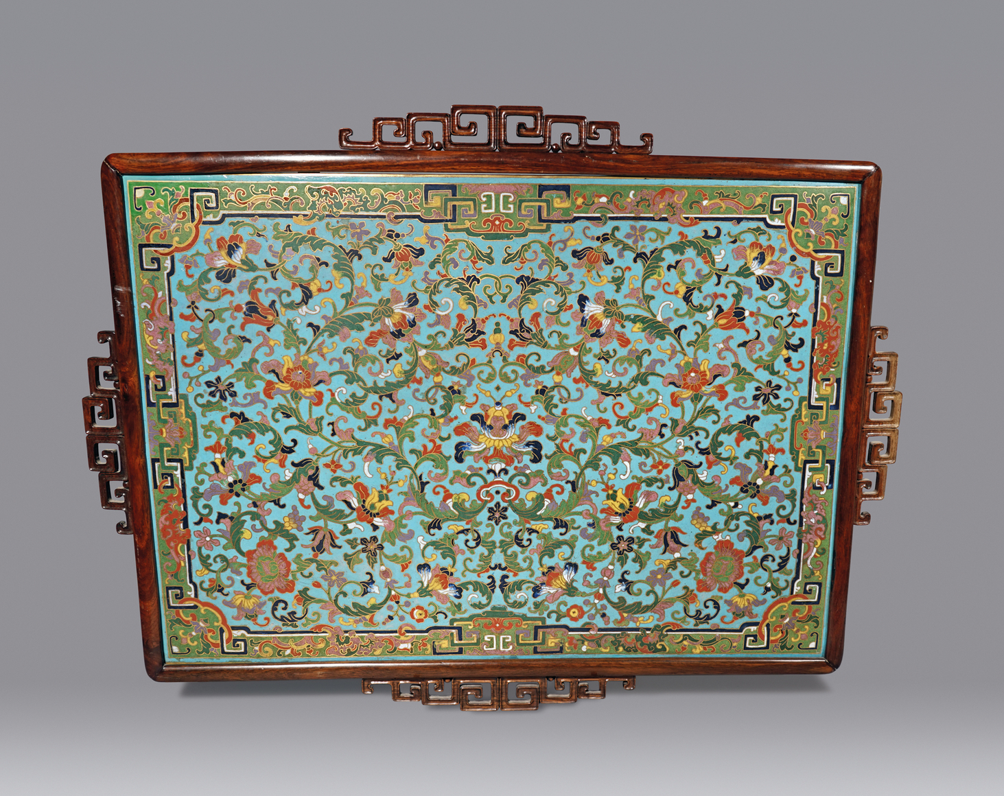 Unusual Chinese Cloisonne Framed Panel