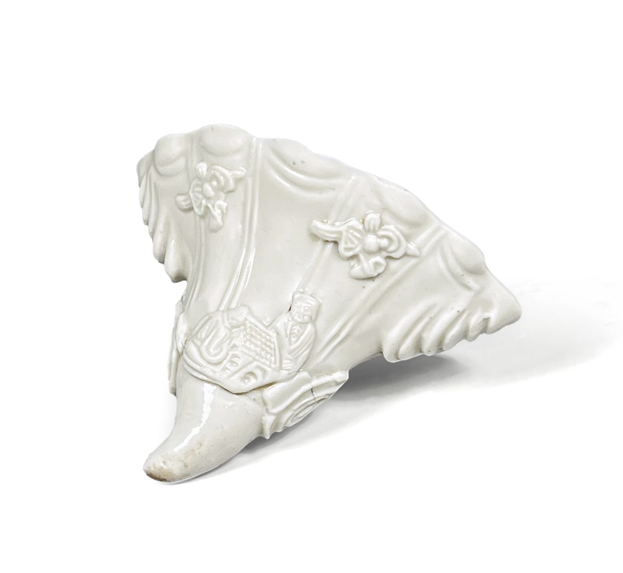 Rare Blanc de Chine Porcelain Rhyton Cup