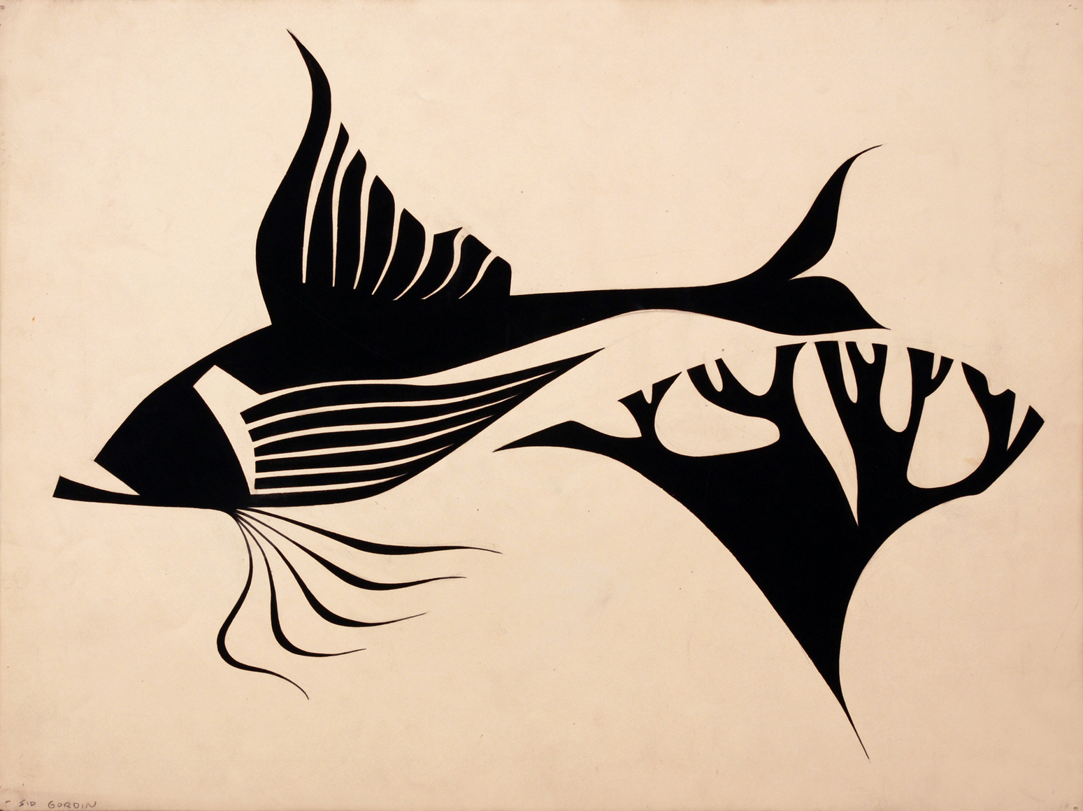 SIDNEY GORDIN (1918-1996), Fish &amp; Coral (Art Deco Design), c. 1938-1939