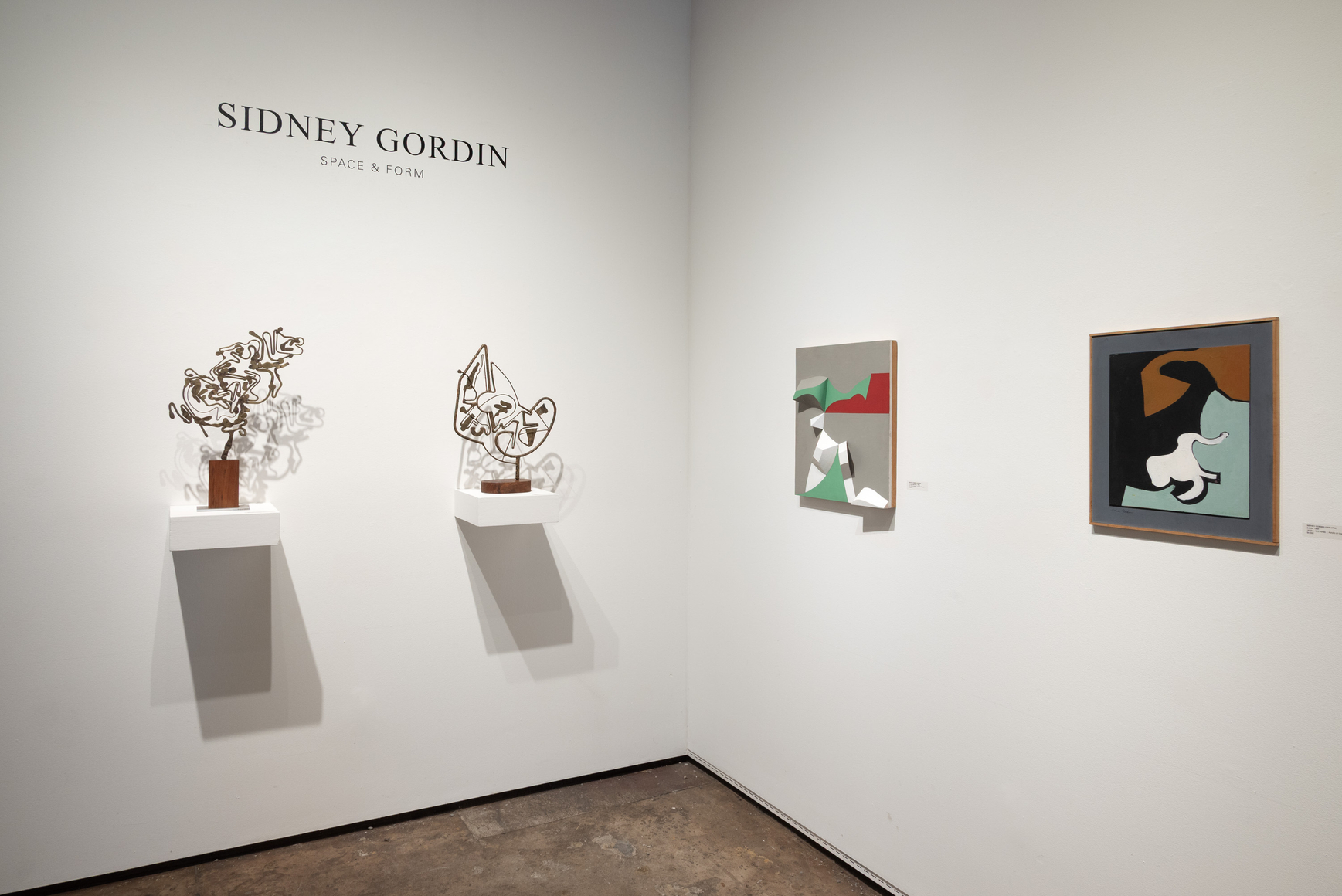 Installation photograph of SIDNEY GORDIN: Space &amp; Form