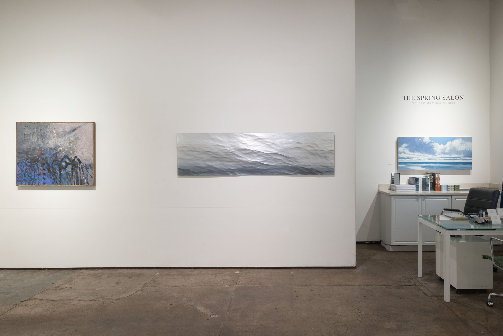 The Spring Salon, 2026 install shot with Channing Peake, Alex Rasmussen, Nicole Strasburg