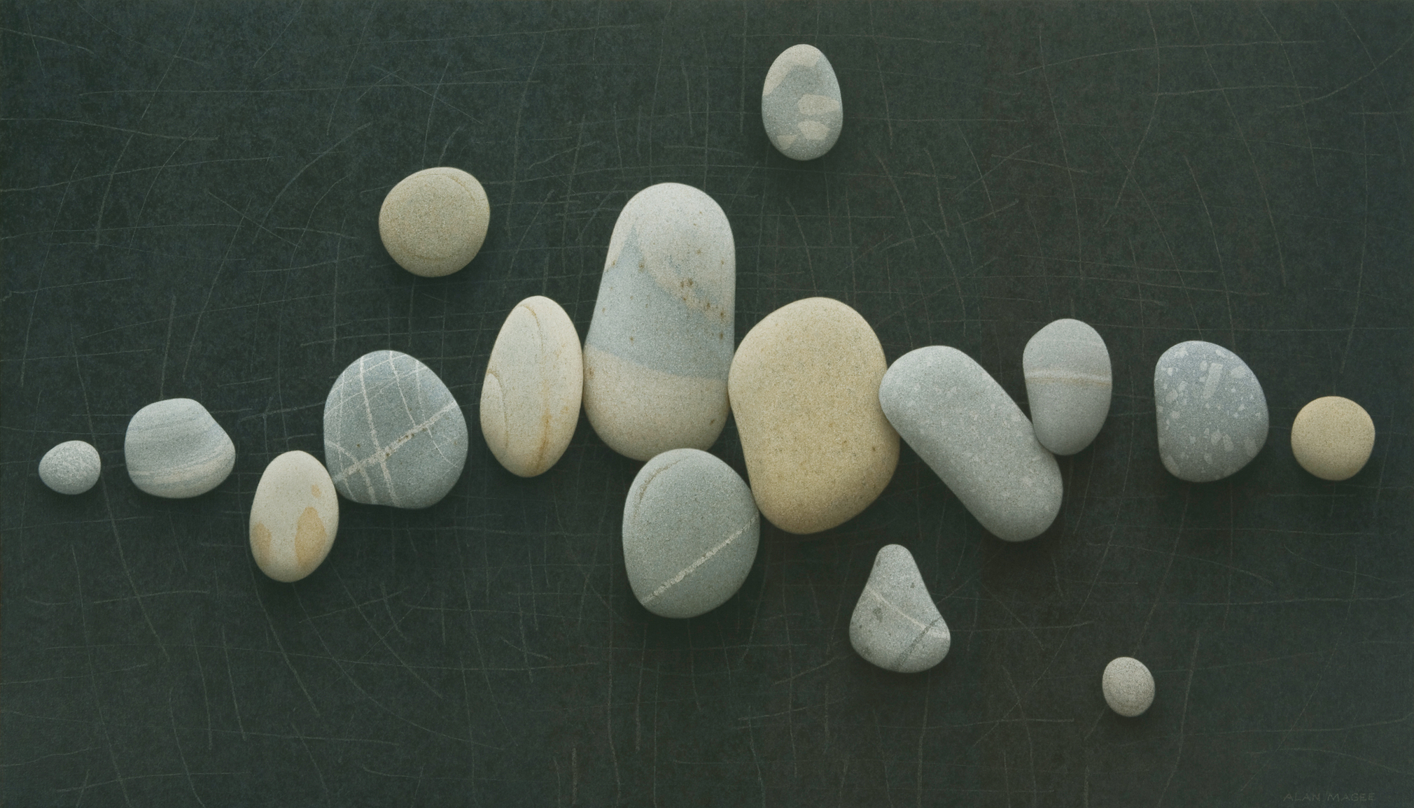 Sweet Sixteen Bars (SOLD), 2013, acrylic on canvas, 30 x 52 1/4 inches