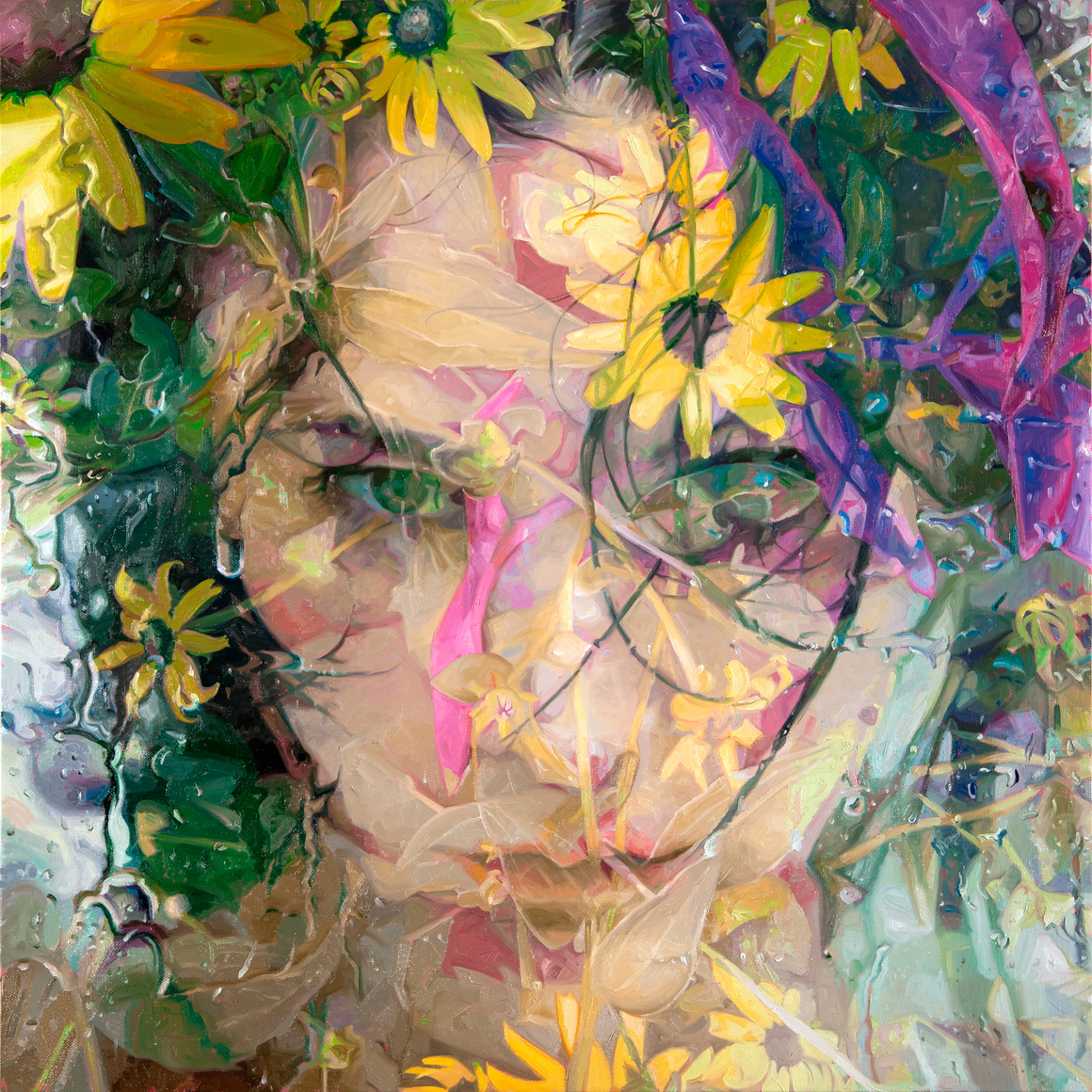 Stay Focused, 2023 oil on linen 36 x 36 inches