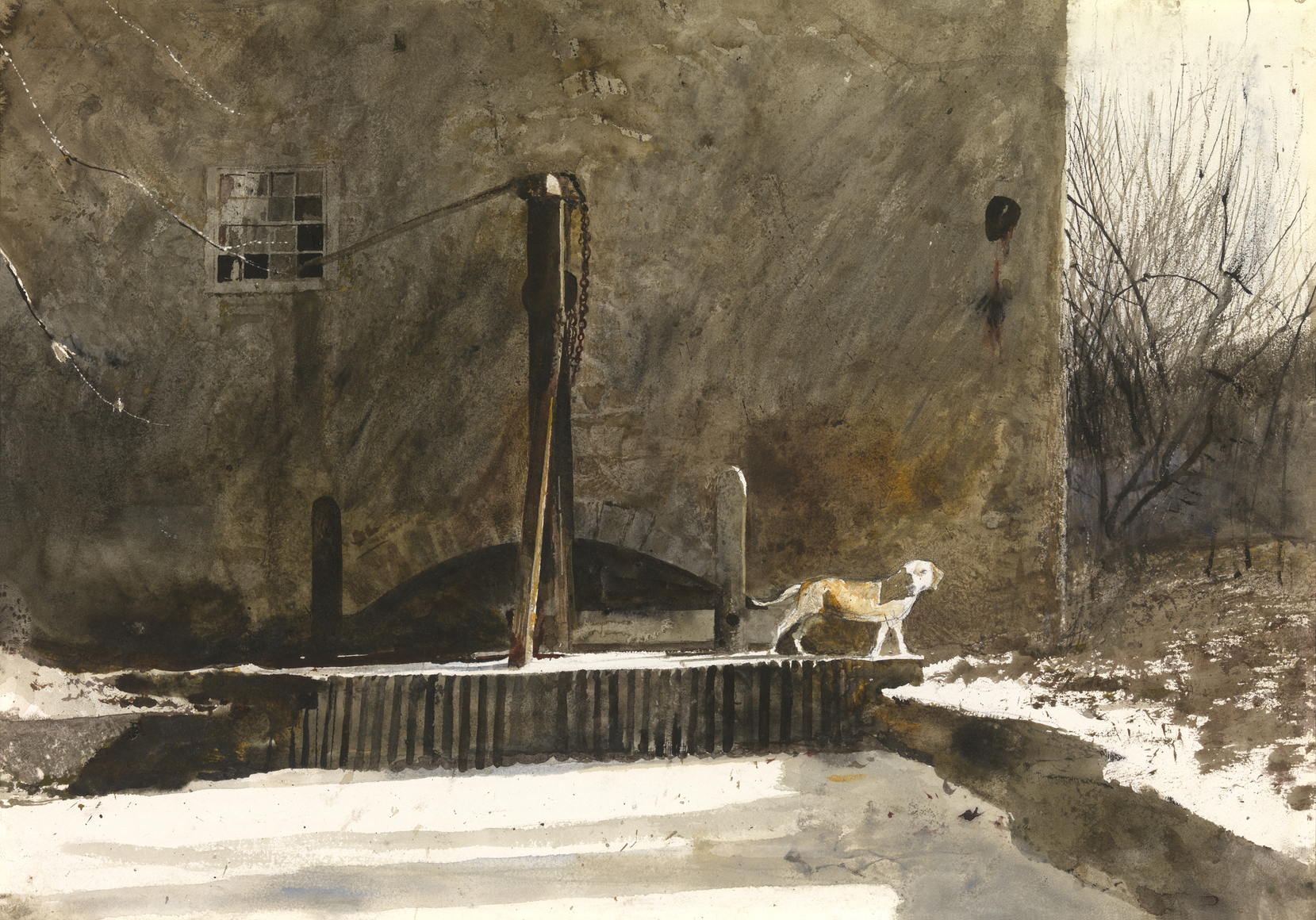 Andrew Wyeth, Frozen Race, 1969, watercolor on paper, 20 1/4 x 29 1/4 inches