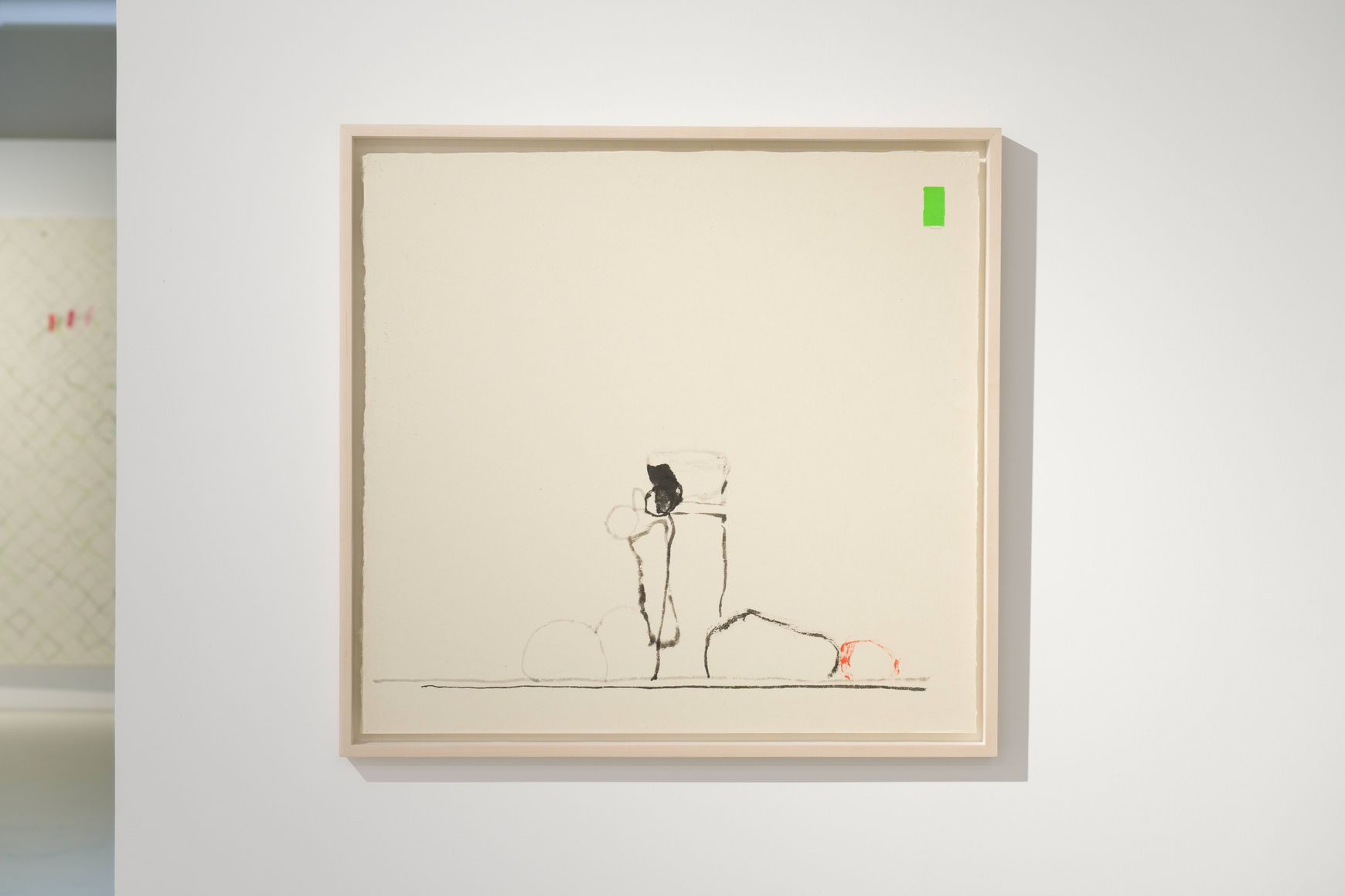 Bek Hyunjin, 빛나는 순간 Radiant Moment, 2023, Ink, oil stick, cloth tape on paper 71 x 76 cm, Courtesy of the artist, PKM Gallery, and Ilmin Museum of Art.
