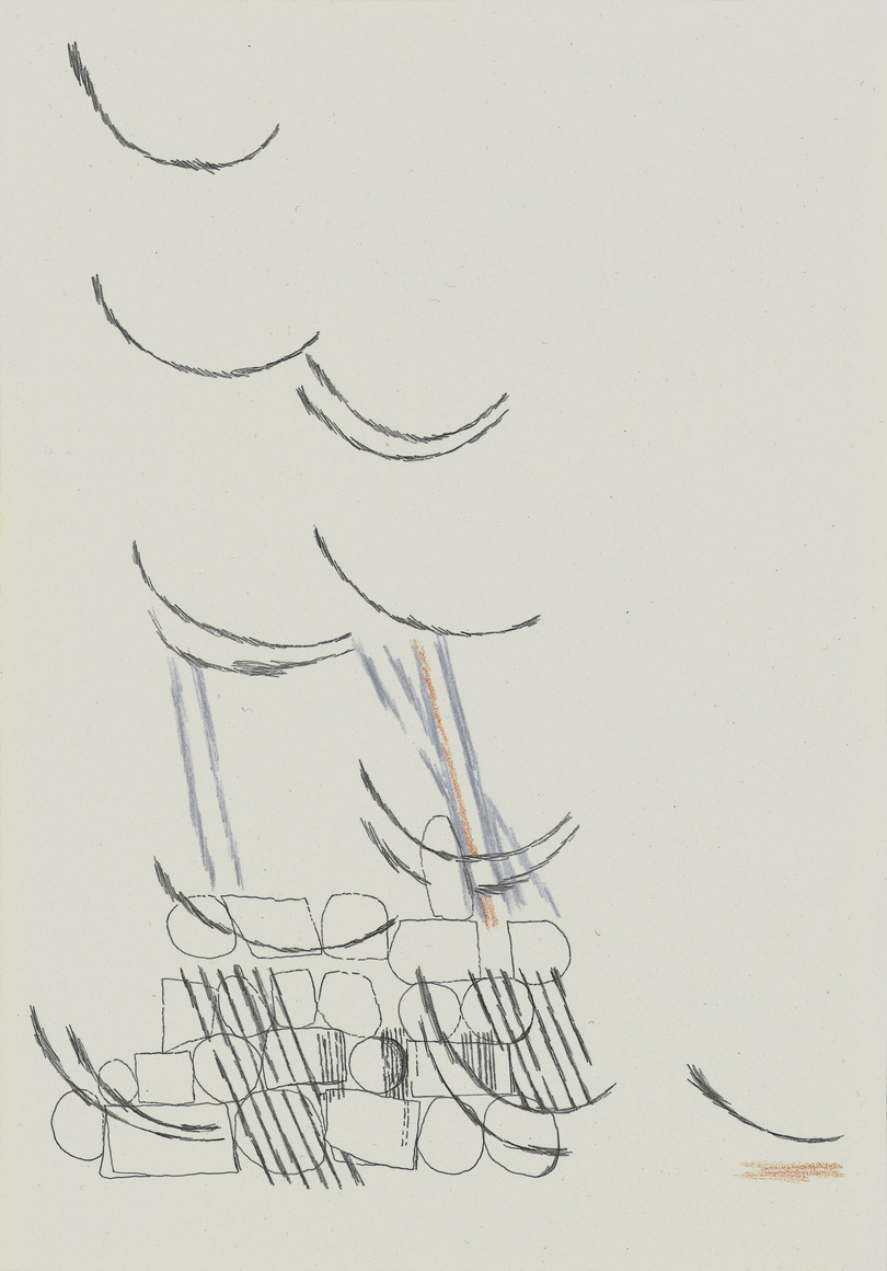 Bek Hyunjin, PW 0132025, 2025, Graphite and pigmented ink on paper, 26 x 18 cm., Courtesy of the artist and PKM Gallery.