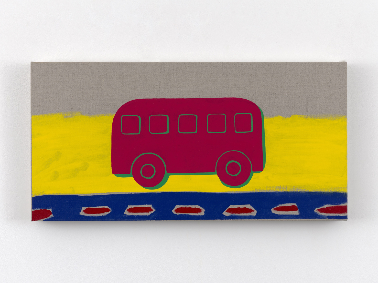 Zak Kitnick Paintings for Children (I1), 2026 Titled on verso Enamel on linen 12 x 24 in 30.5 x 61 cm (ZKI26.064)