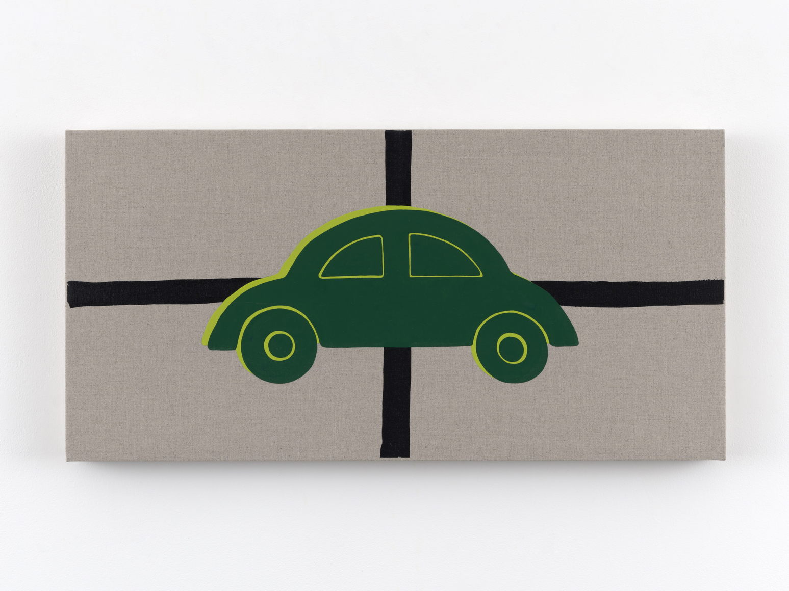 Zak Kitnick Paintings for Children (L2), 2026 Titled on verso Enamel on linen 12 x 24 in 30.5 x 61 cm (ZKI26.104)