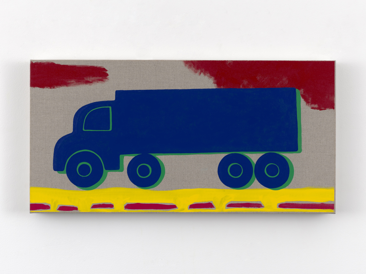 Zak Kitnick Paintings for Children (I3), 2026 Titled on verso Enamel on linen 12 x 24 in 30.5 x 61 cm (ZKI26.098)