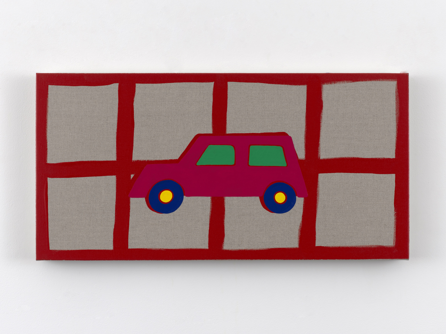 Zak Kitnick Paintings for Children (H3), 2026 Titled on verso Enamel on linen 12 x 24 in 30.5 x 61 cm (ZKI26.062)