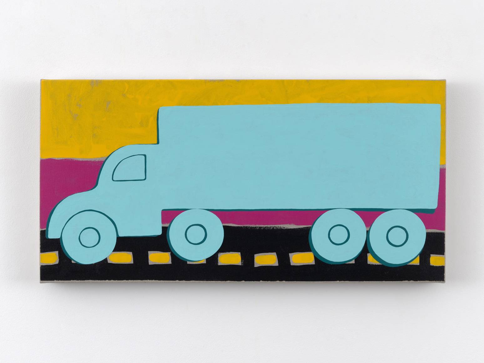 Zak Kitnick Paintings for Children (J3), 2026 Titled on verso Enamel on linen 12 x 24 in 30.5 x 61 cm (ZKI26.072)