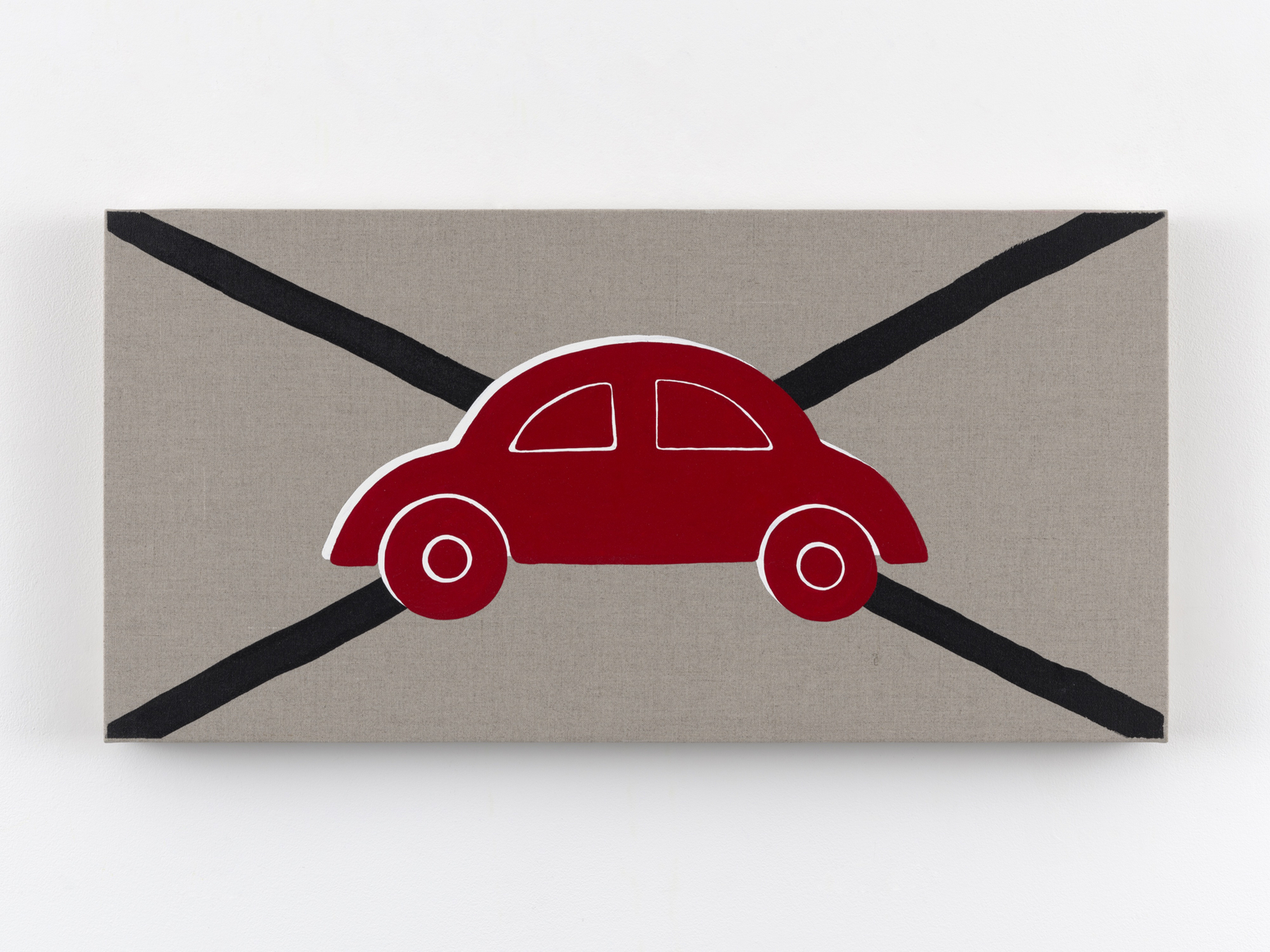 Zak Kitnick Paintings for Children (L1), 2026 Titled on verso Enamel on linen 12 x 24 in 30.5 x 61 cm (ZKI26.105)